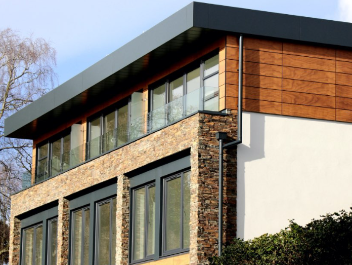 Residential home with window tinting