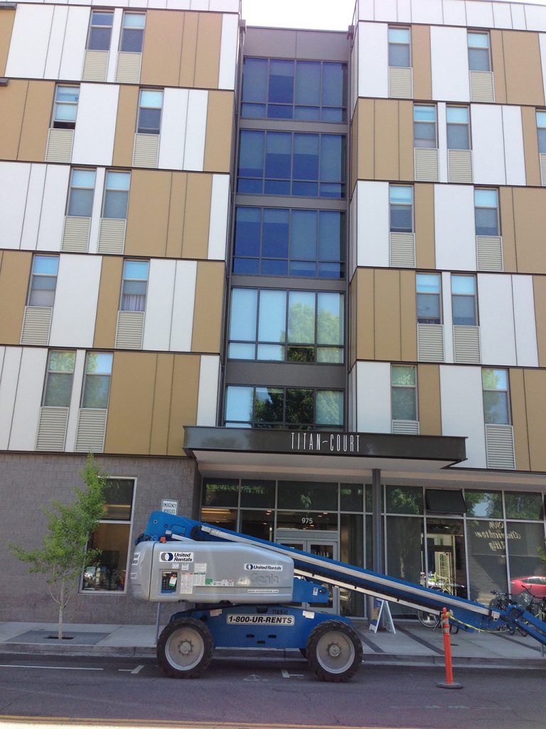 Window tinting multi-family building
