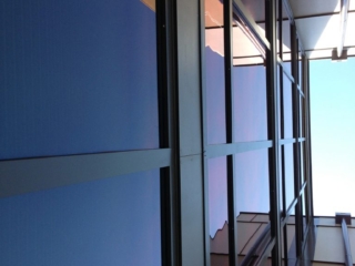 Several stories of tinted windows