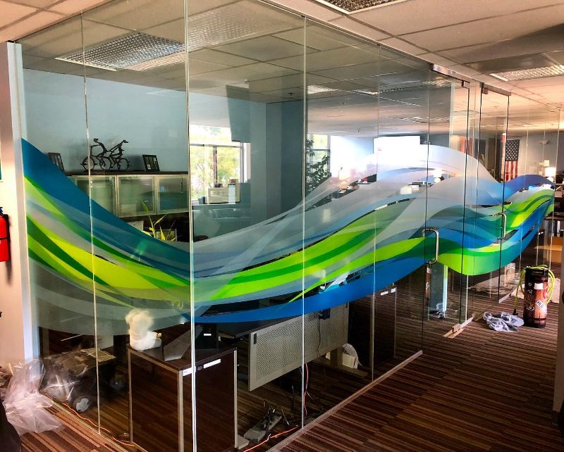 Lines for Life window graphic design to help illustrate window tinting Multnomah County